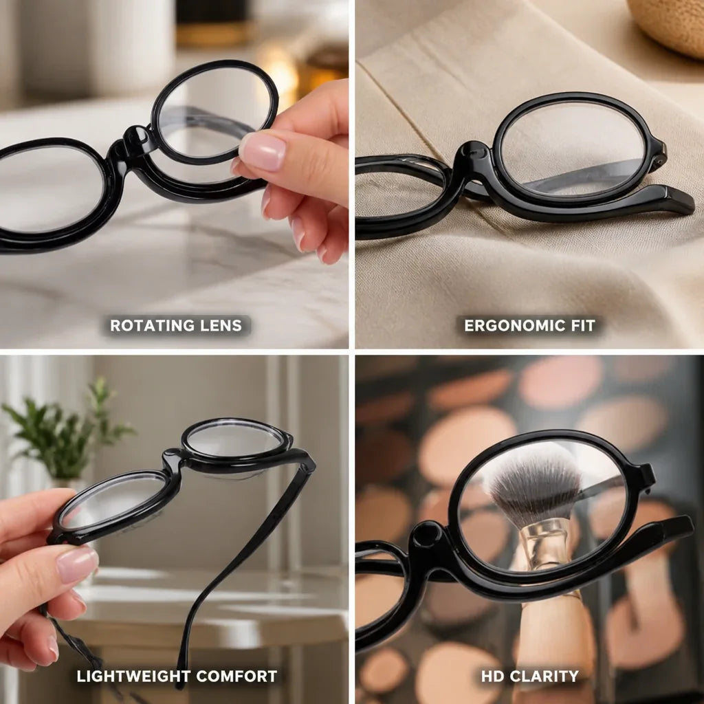 Makeup Magnifying Glasses Rotating Lens HD Optics
