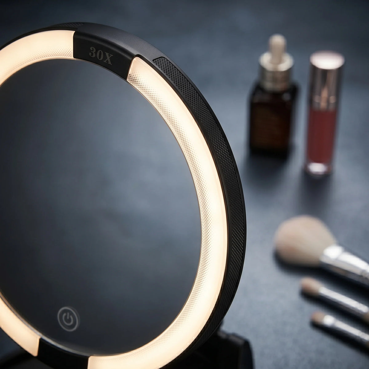 Makeup Mirror LED Light & 30X Magnification Rechargeable & Portable