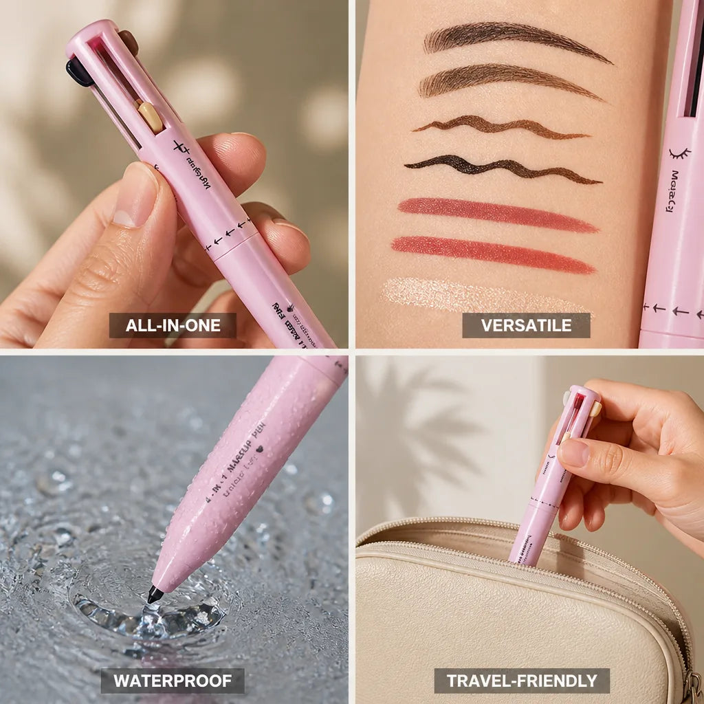 Makeup Pen 4-In-1 Waterproof Long-Lasting