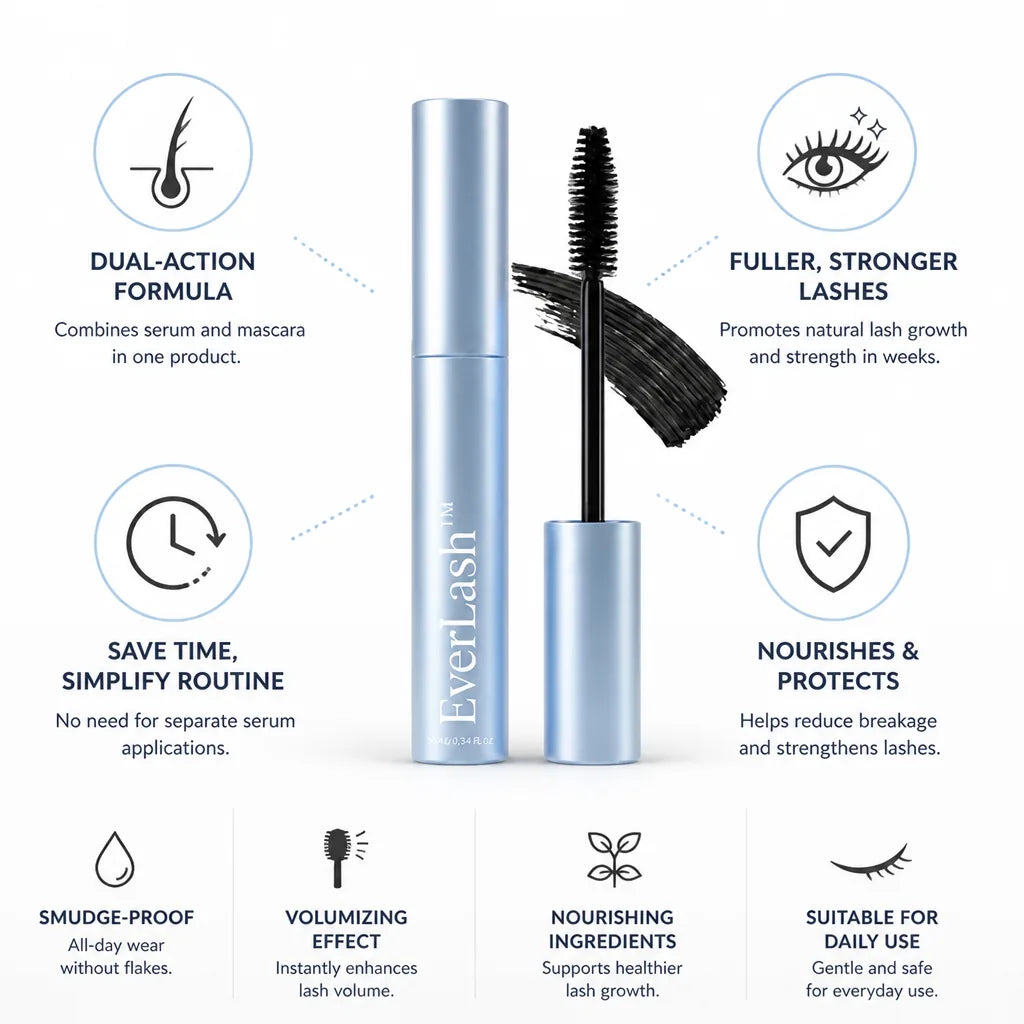 Mascara 2-In-1 Serum Volumizing & Strengthening