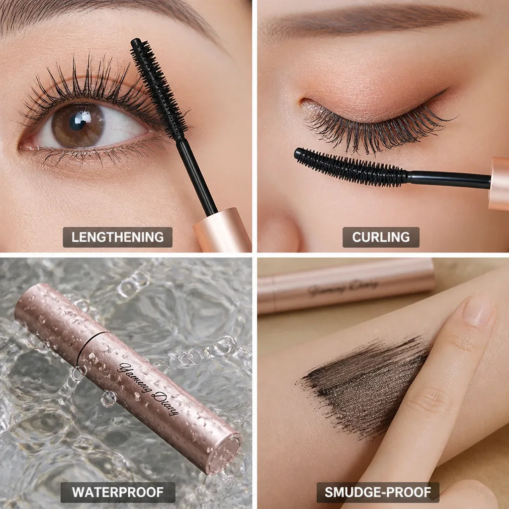 Mascara Lengthening & Curling Waterproof & Smudge-Proof
