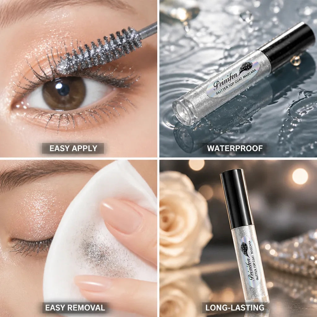 Mascara Topcoat Diamond Glitter Waterproof & Flake-Free