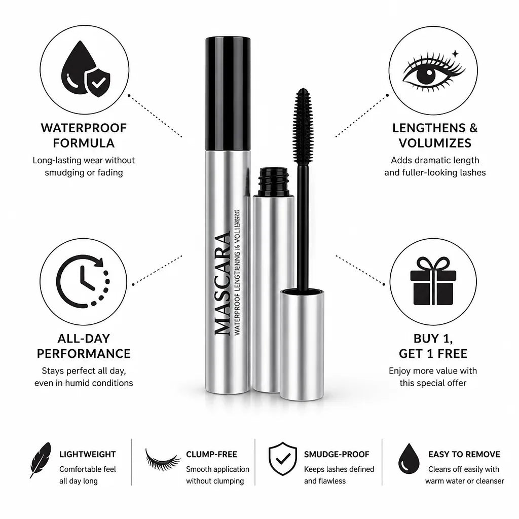 Mascara Waterproof Lengthening & Volumizing