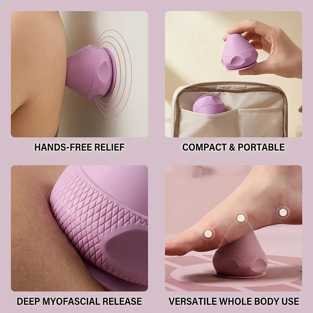 Massage Ball Suction Cup Hands-Free Silicone