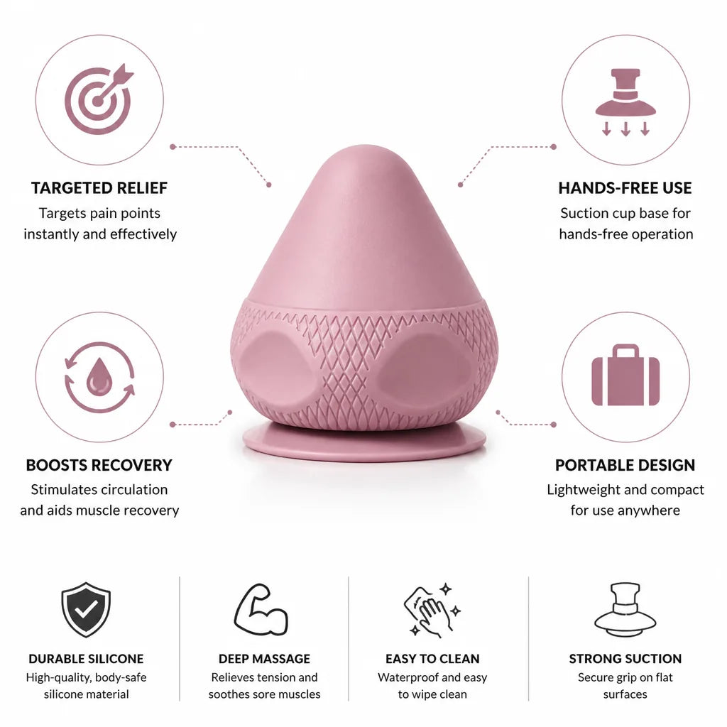 Massage Ball Suction Cup Hands-Free Silicone