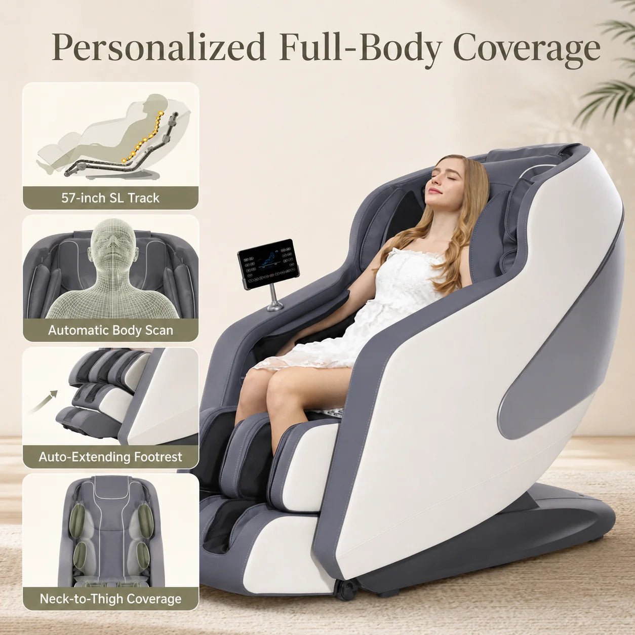 Massage Chair 4D 57-Inch SL Track