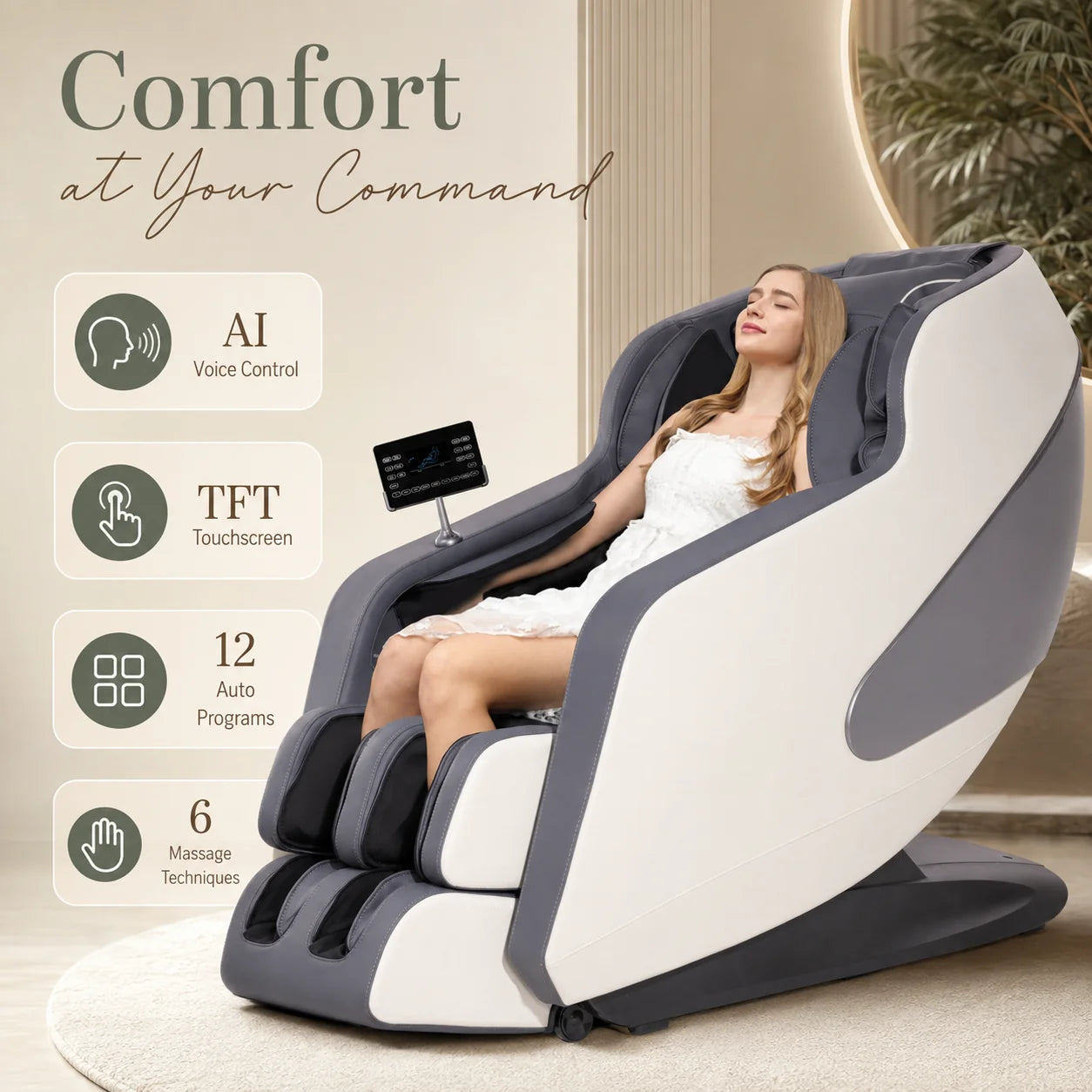 Massage Chair 4D 57-Inch SL Track