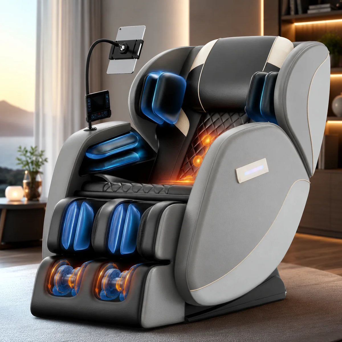 Massage Chair Zero Gravity 24 Airbag Compression Foot Rollers
