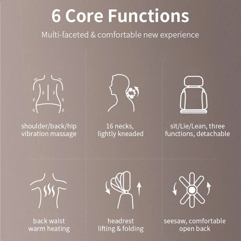 Massage Cushion 8D Deep Kneading Heat & Vibration