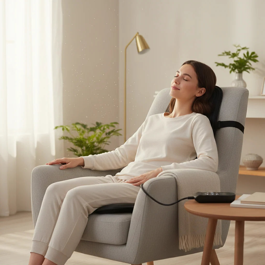 Massage Cushion Targeted Relief & Heat Therapy Dual Plug