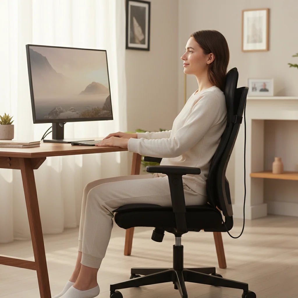 Massage Cushion Targeted Relief & Heat Therapy Dual Plug