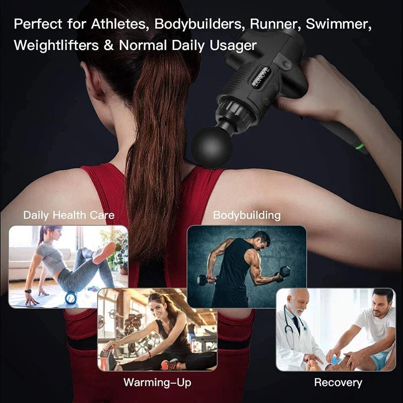 Massage Gun Deep Tissue 30 Speeds Quiet Brushless Motor