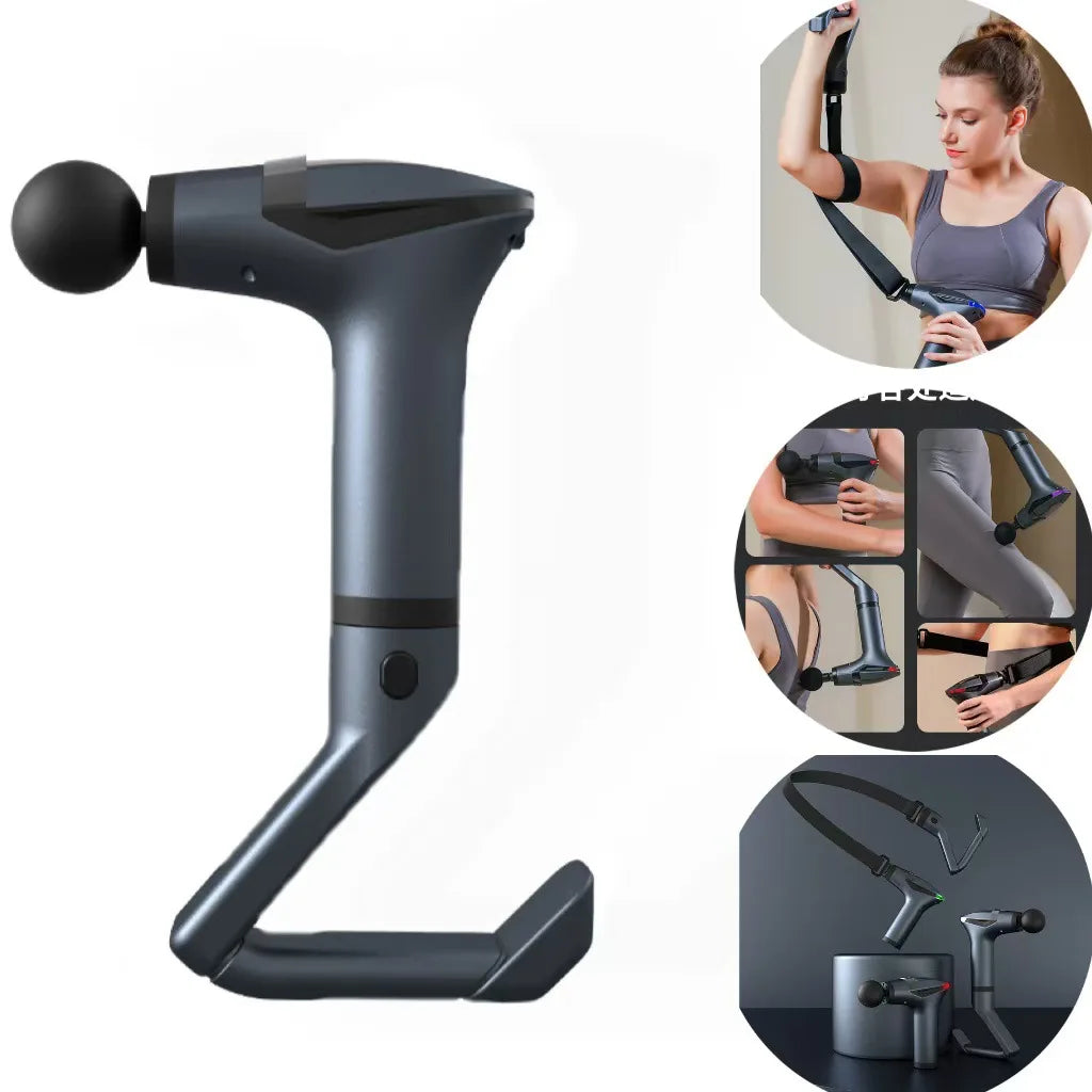 Massage Gun Long-Handle Deep-Tissue 12 Speeds USB-C