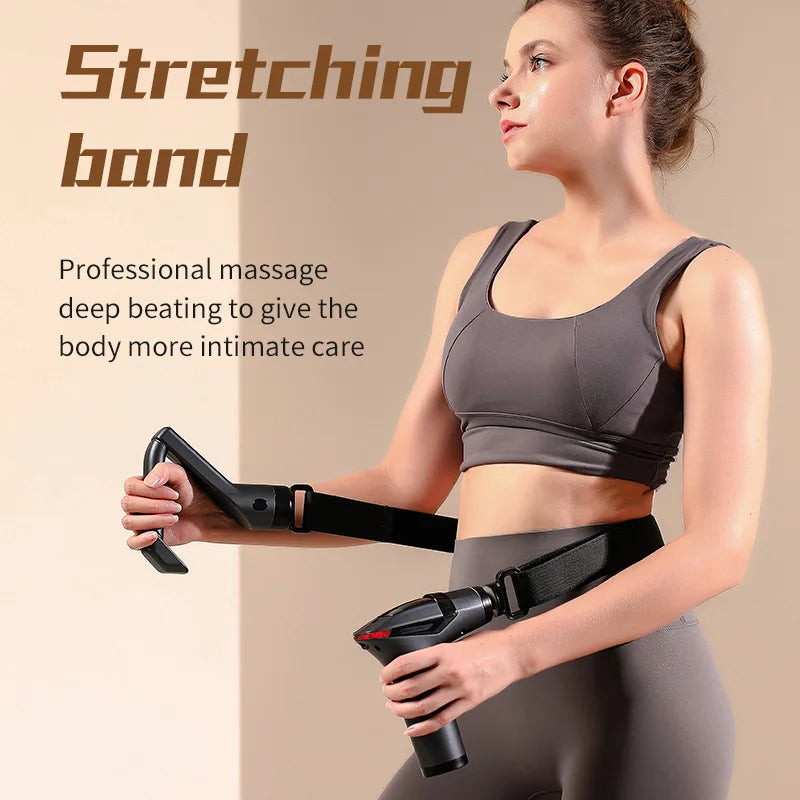 Massage Gun Long-Handle Deep-Tissue 12 Speeds USB-C