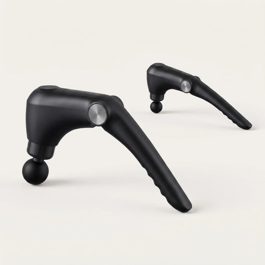 Massage Gun Multi-Angle Extended Handle Heated Therapy 10 Attachments