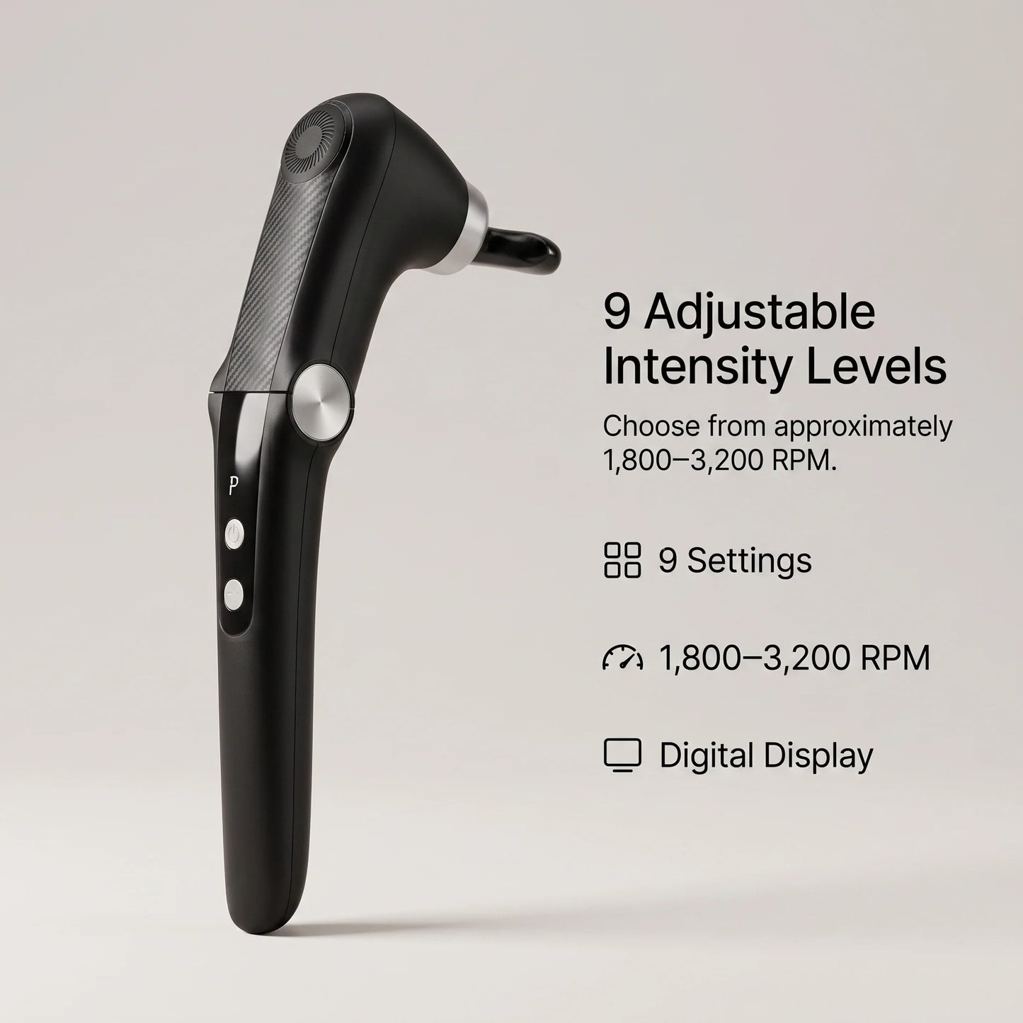 Massage Gun Multi-Angle Extended Handle Heated Therapy 10 Attachments