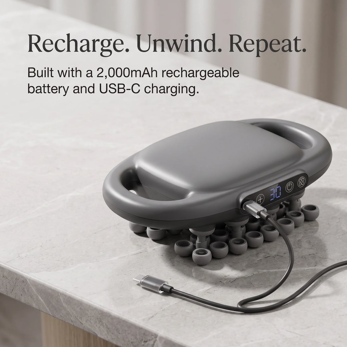 Massage Gun Wide-Area 32-Head 30-Level Cordless