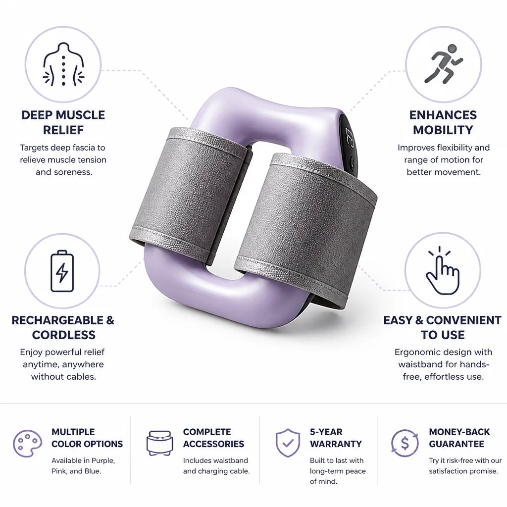 Massage Hoop Rechargeable Deep Tissue Waistband Included