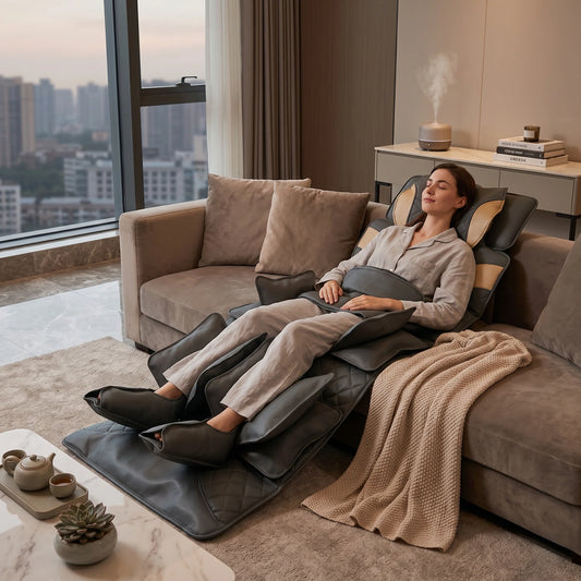 Massage Mat Air Compression Heat Lumbar Support
