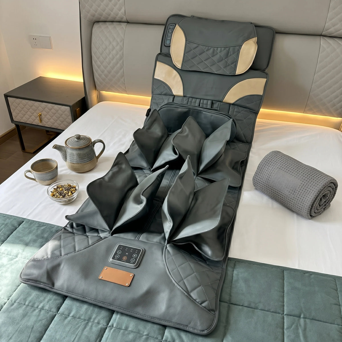Massage Mat Air Compression Heat Lumbar Support
