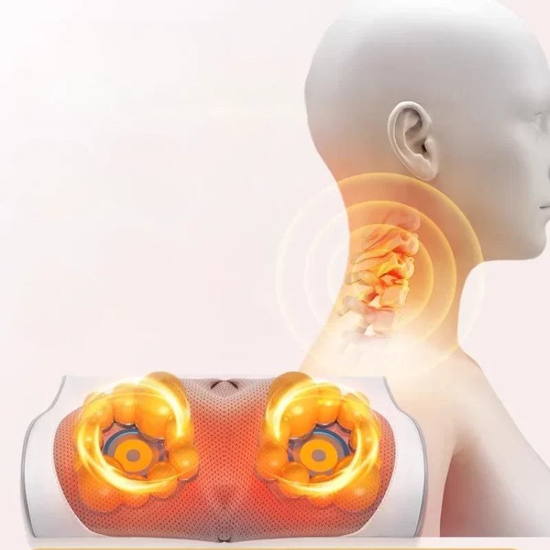 Massage Pad Neck & Back Heated Adjustable Intensity