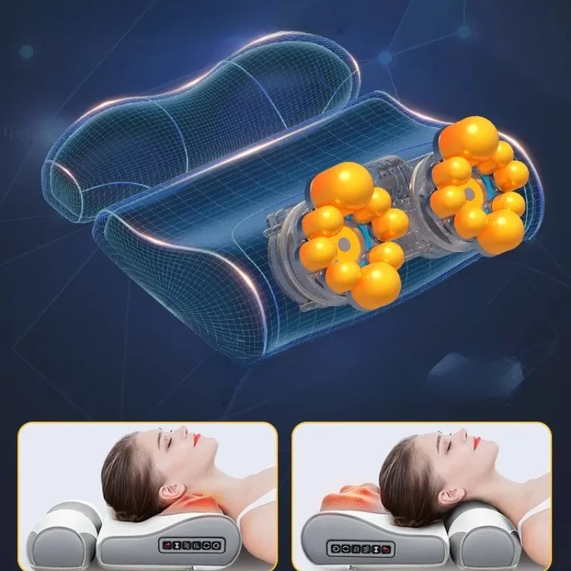 Massage Pad Neck & Back Heated Adjustable Intensity