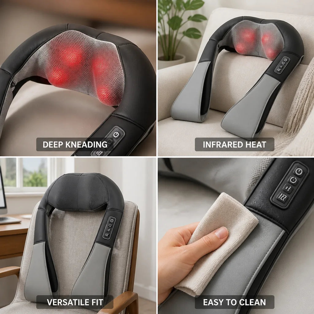 Massage Pillow Shiatsu Deep Kneading Infrared