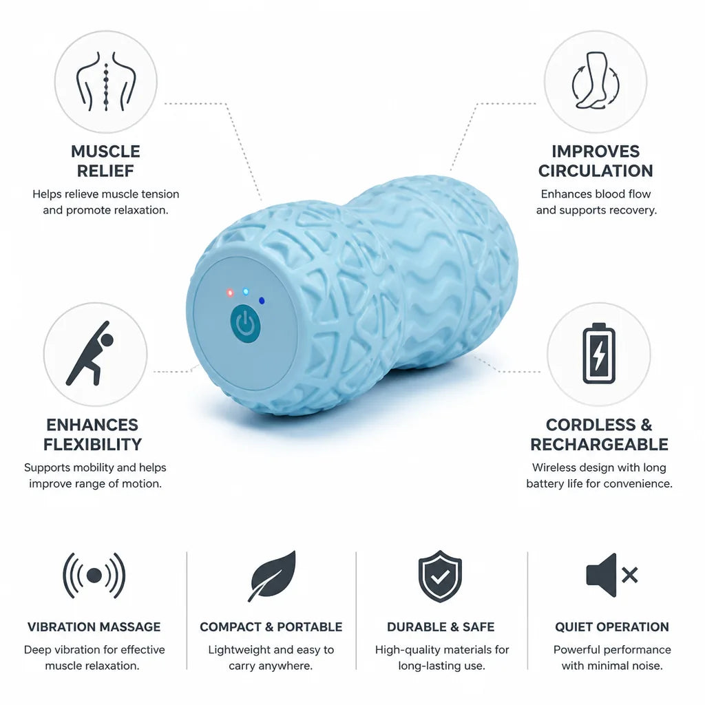 Massage Roller Vibrating Cordless Muscle Relief