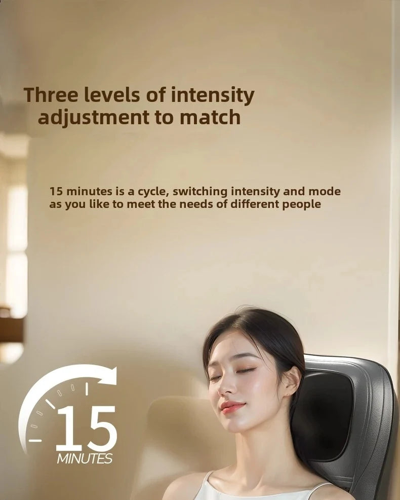 Massage Seat Cushion Heated Full Body Vibration Office & Car