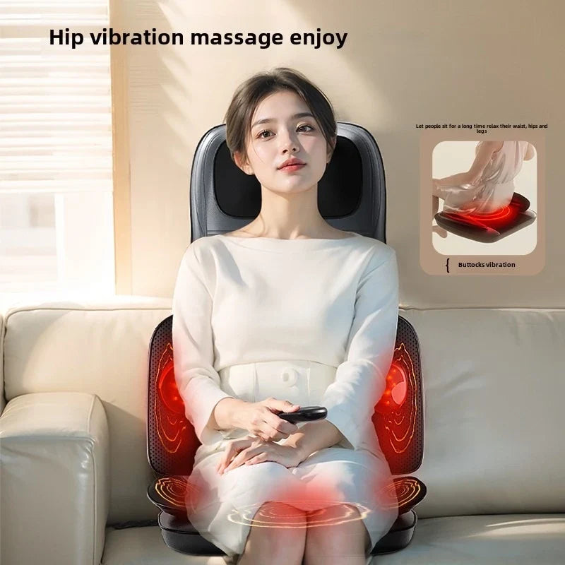 Massage Seat Cushion Heated Full Body Vibration Office & Car