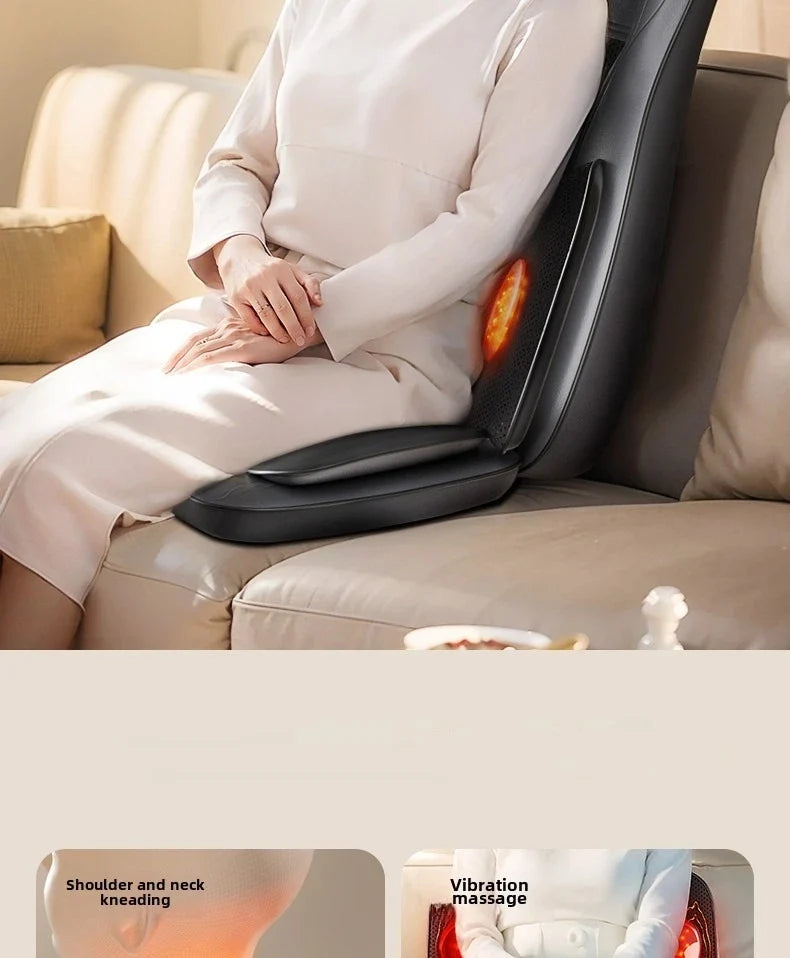 Massage Seat Cushion Heated Full Body Vibration Office & Car