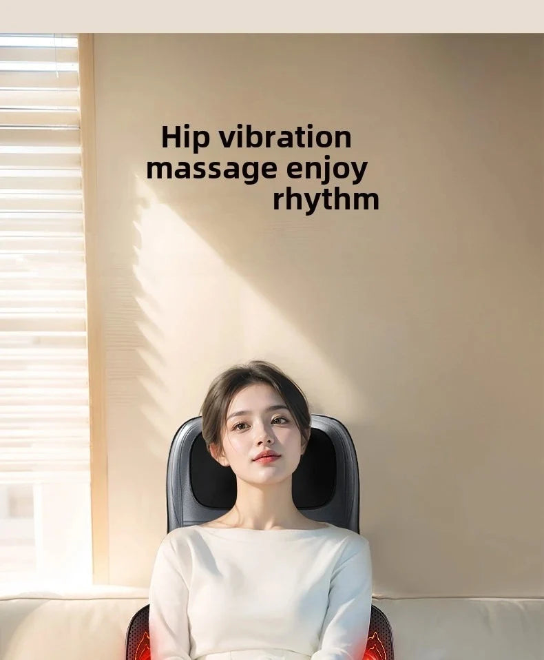 Massage Seat Cushion Heated Full Body Vibration Office & Car