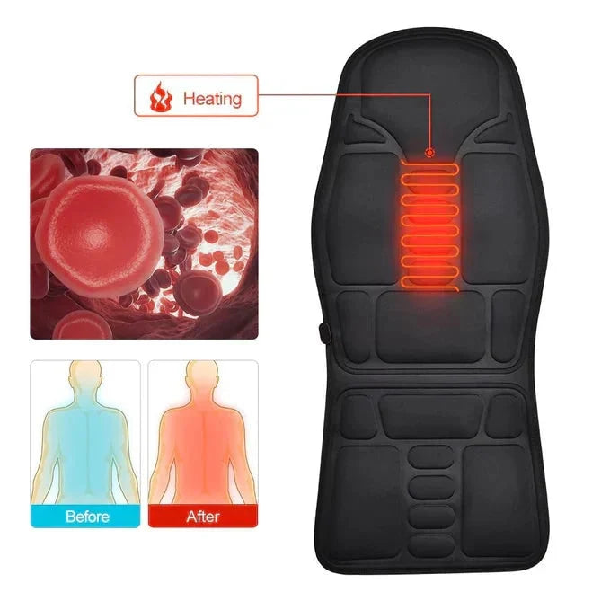 Massage Seat Cushion Heated Vibrating Remote Control