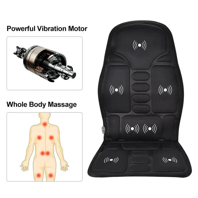 Massage Seat Cushion Heated Vibrating Remote Control