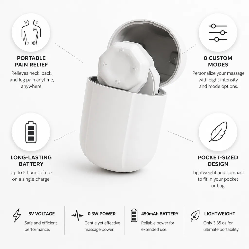 Massager Pocket-Sized 8 Modes 5-Hour Battery