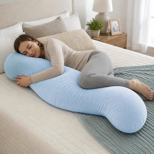 Maternity Full-Body Support Pillow Ergonomic Back & Hip Relief