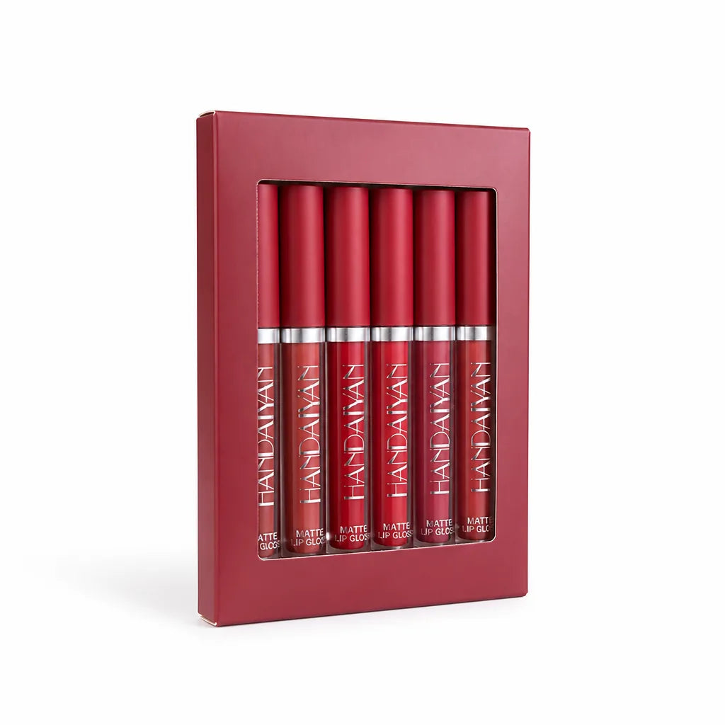 Matte Liquid Lipstick Set of 6 Long-Lasting & Hydrating