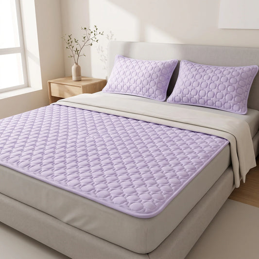 Mattress Pad & Pillow Cover Set Cooling Latex Fill