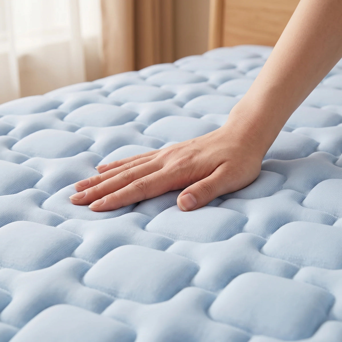 Mattress Pad & Pillow Cover Set Cooling Latex Fill