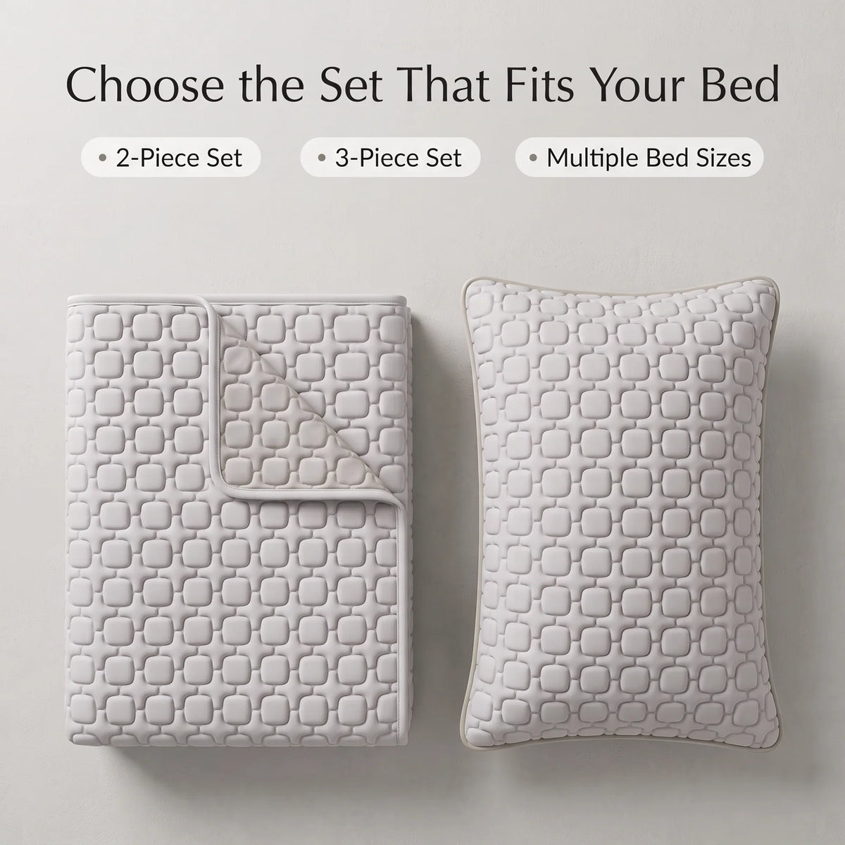 Mattress Pad & Pillow Cover Set Cooling Latex Fill
