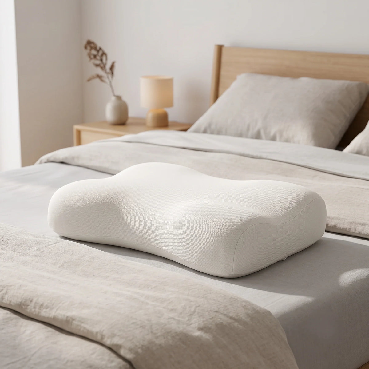 Memory Foam Pillow Ergonomic Contour Side & Back Sleepers