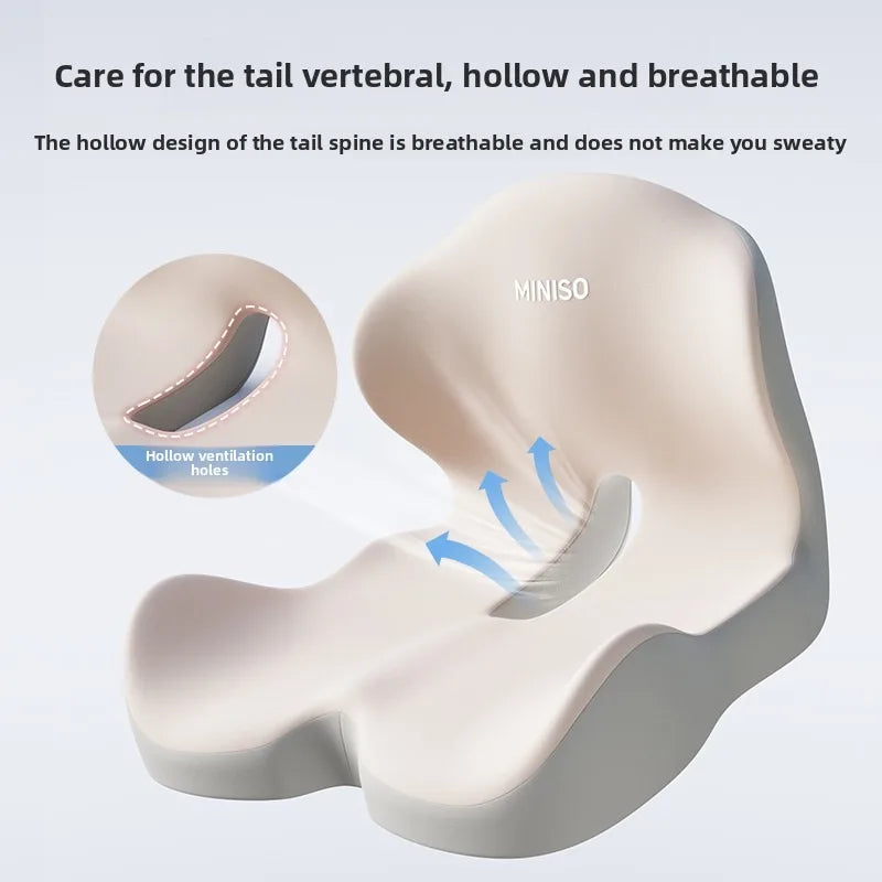 Memory Foam Seat Cushion Ergonomic Back Support