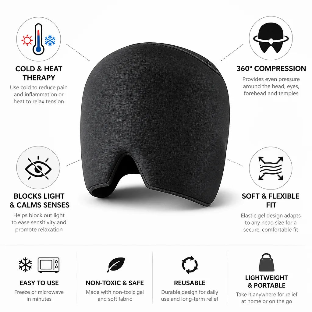 Migraine & Headache Cap Cold & Heat Therapy
