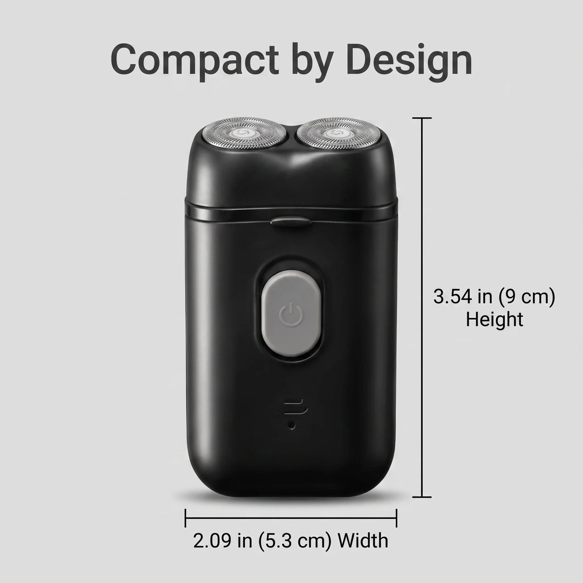 Mini Electric Shaver Dual Floating Foil Cordless Travel
