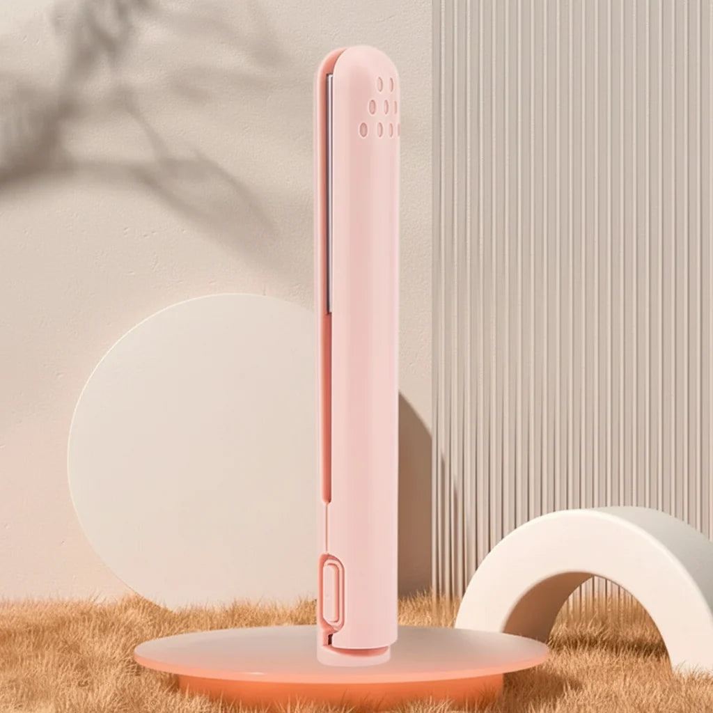 Mini Hair Straightener Cordless USB Rechargeable Ceramic Plates