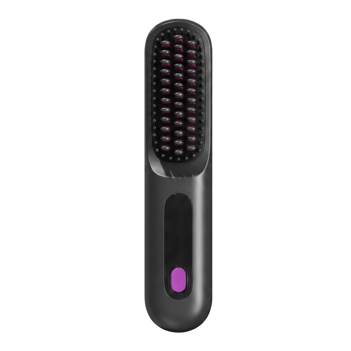 Mini Hair Straightening Brush Ceramic Bristles Anti-Scald Tips