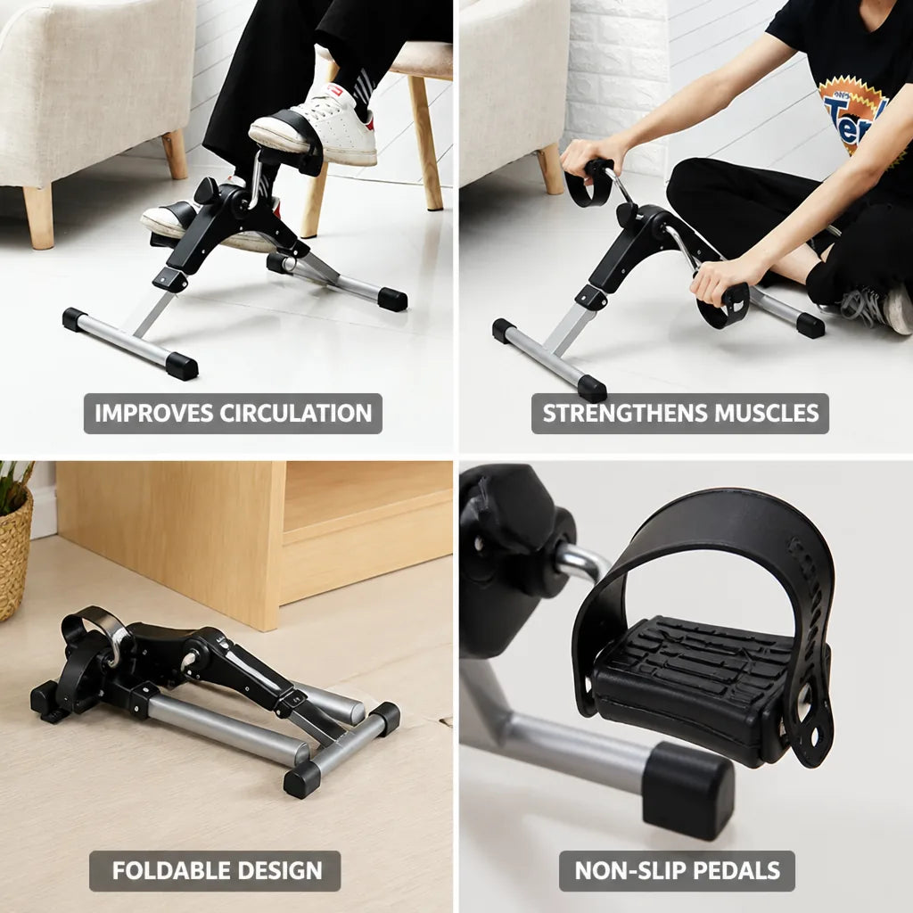 Mini Pedal Exerciser Foldable & Non-Slip Pedals