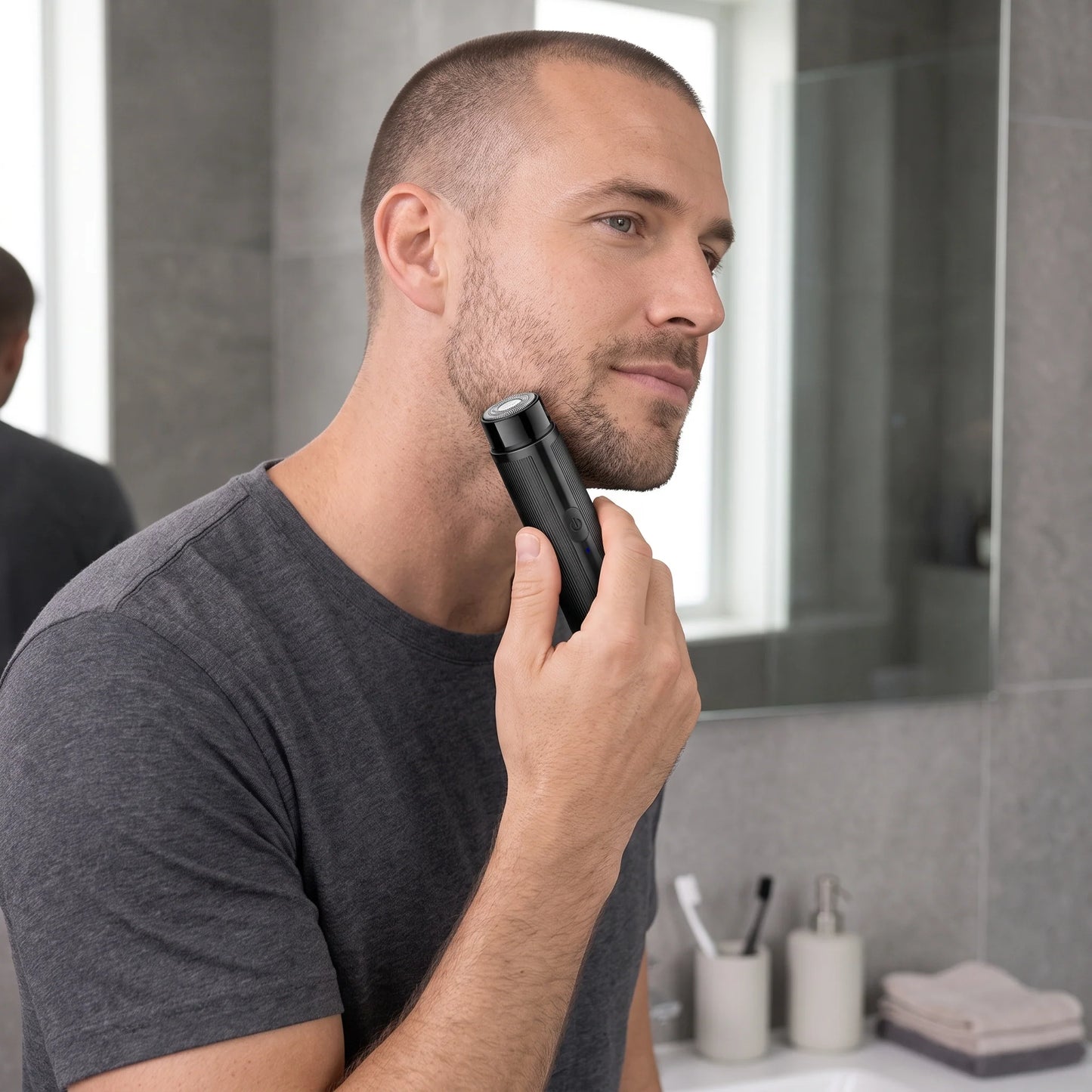 Mini Rotary Shaver USB Rechargeable Washable Head