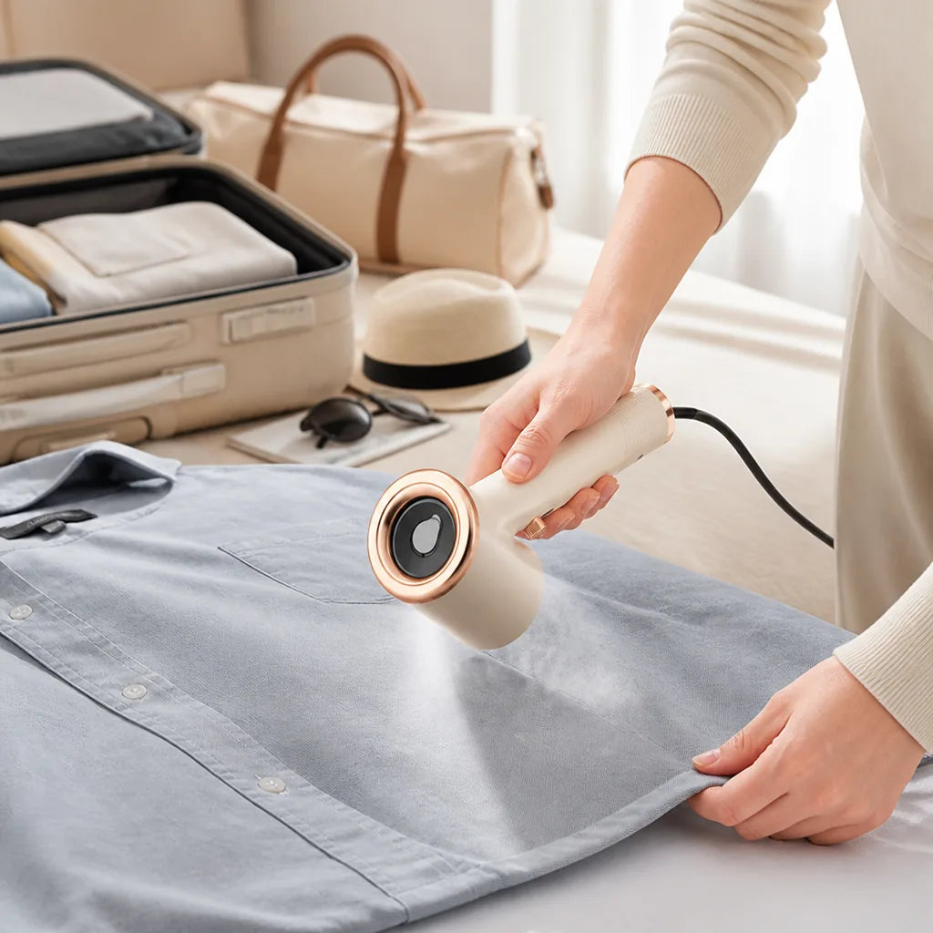 Mini Travel Iron Dual Dry & Steam Metal Soleplate