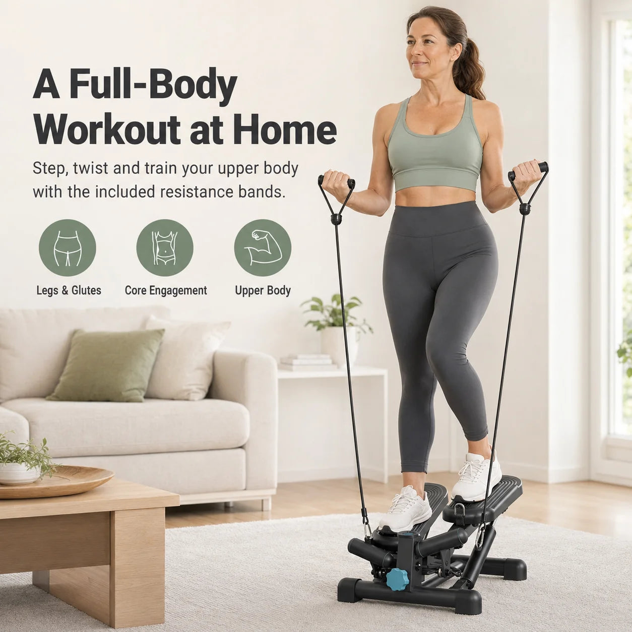 Mini Twist Stepper Quiet Hydraulic Resistance & LCD Tracker